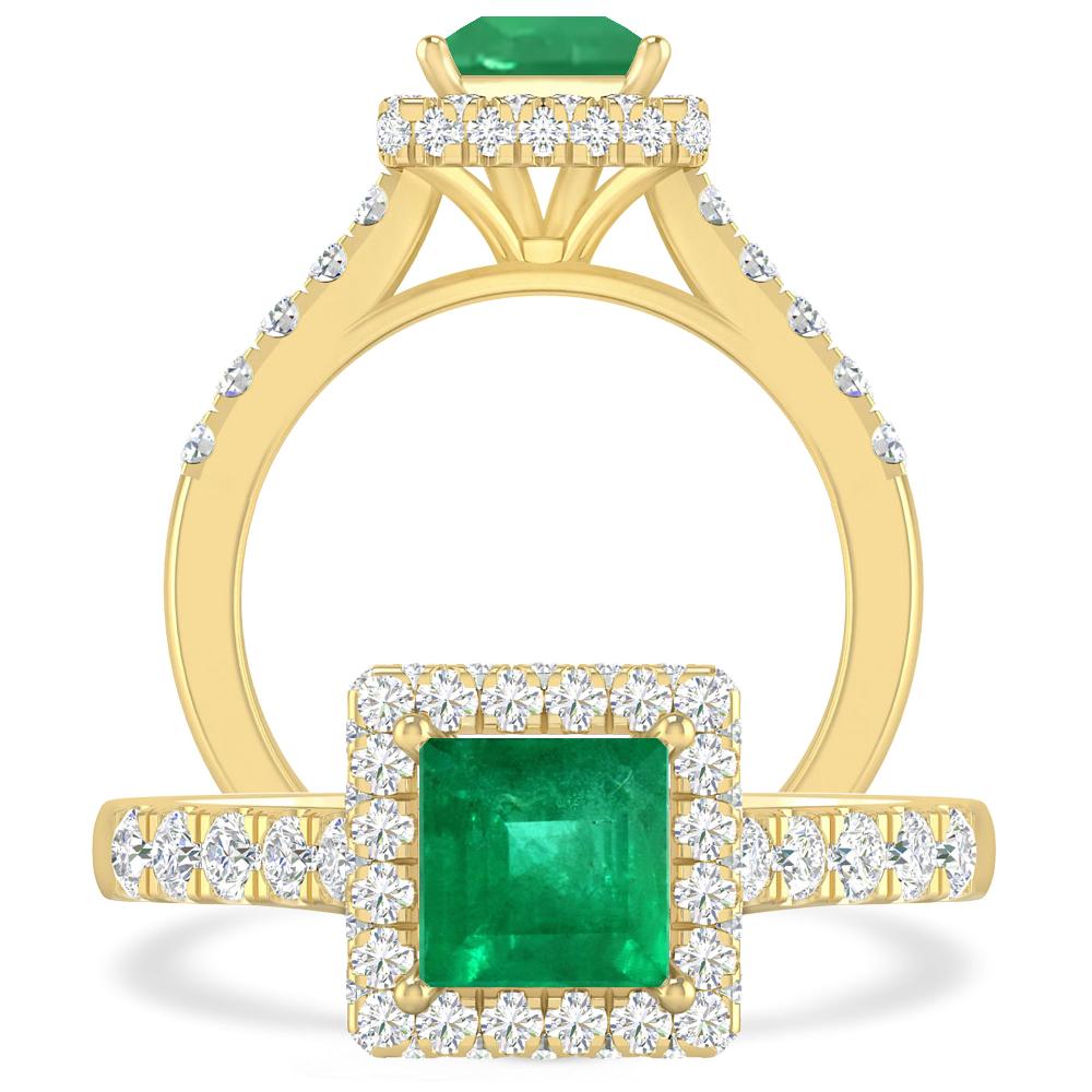 Yellow Gold - Emerald