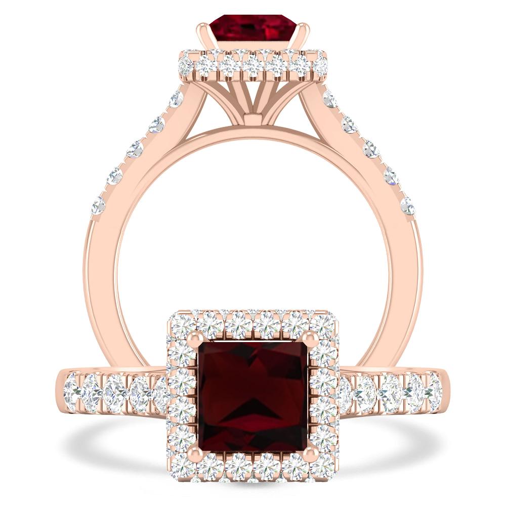 Rose Gold - Garnet