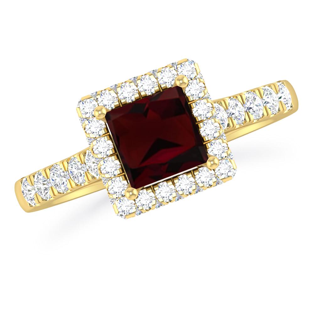 Yellow Gold - Garnet