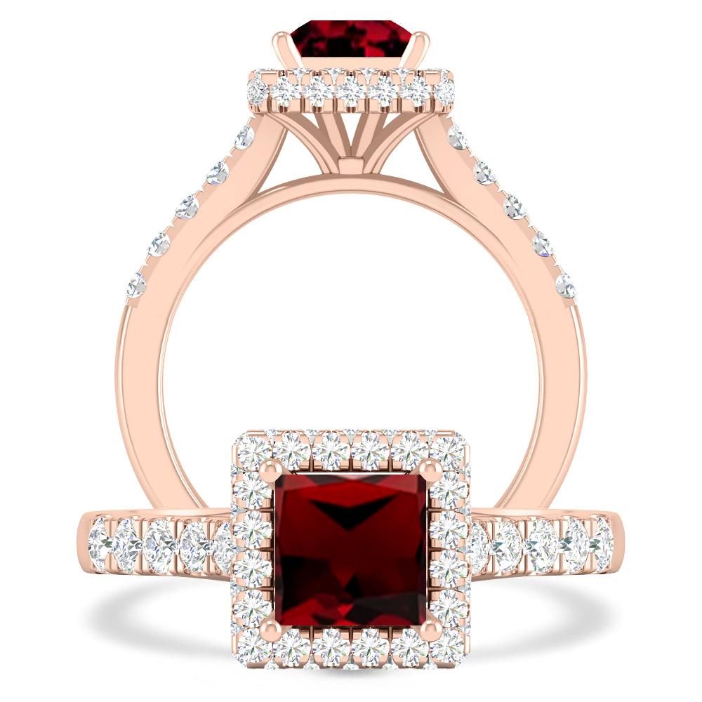 Rose Gold - Garnet