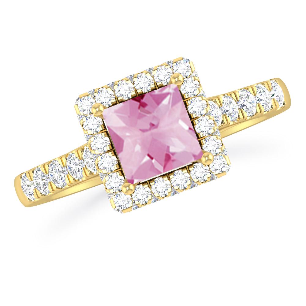 Yellow Gold - Pink Tourmaline