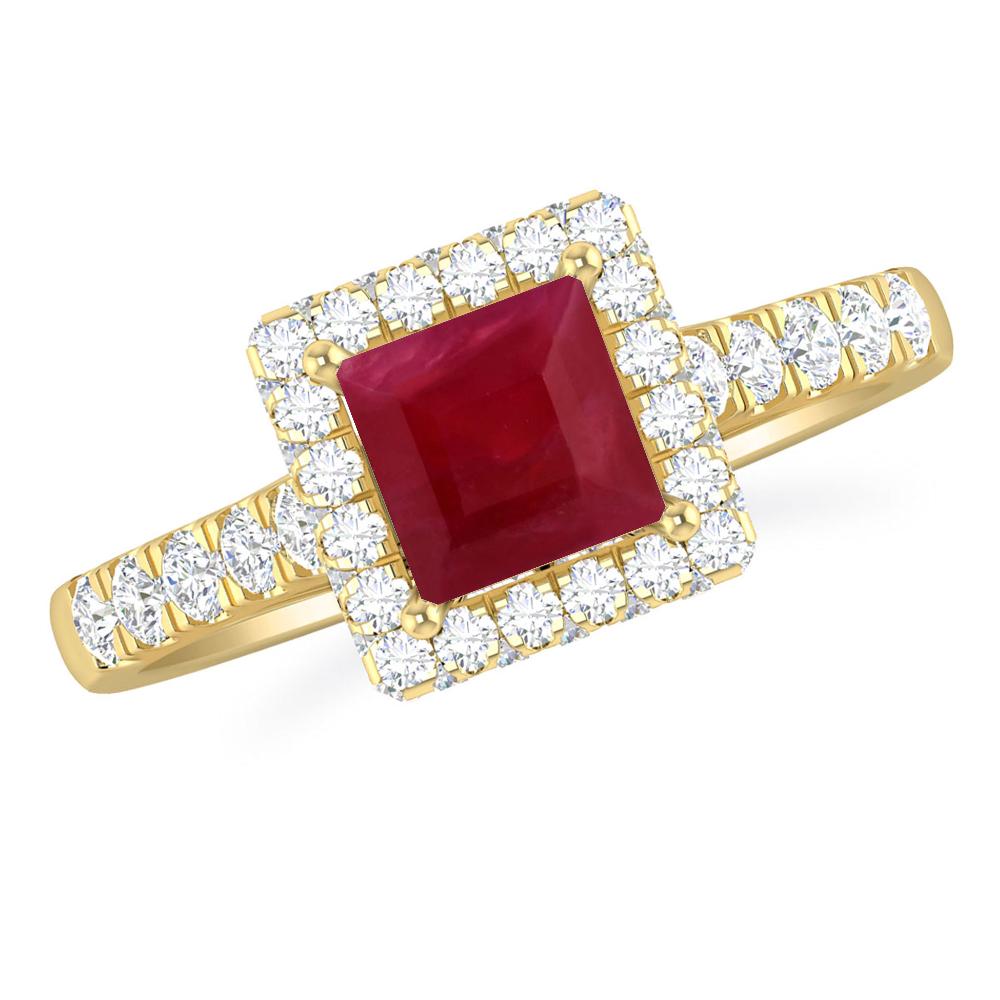 Yellow Gold - Ruby