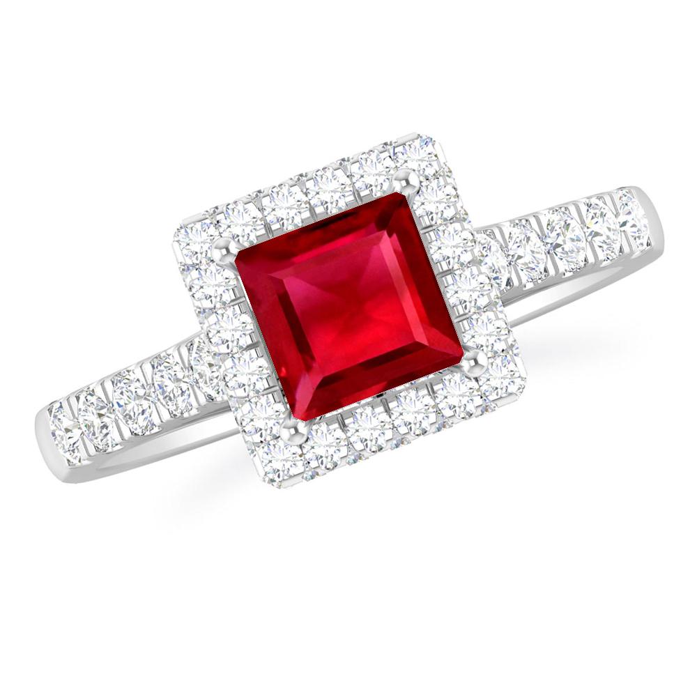 White Gold - Ruby