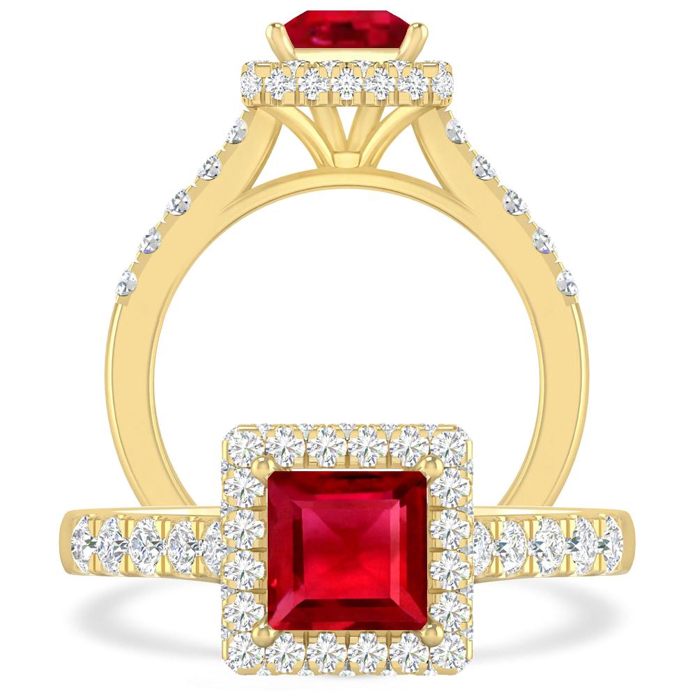Yellow Gold - Ruby