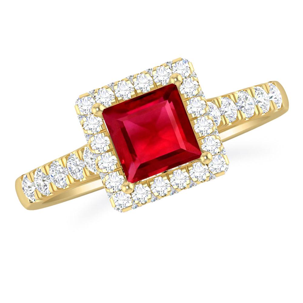Yellow Gold - Ruby