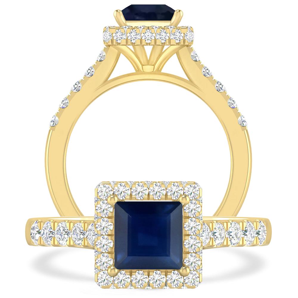 Yellow Gold - Sapphire