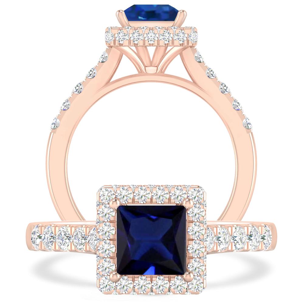 Rose Gold - Sapphire