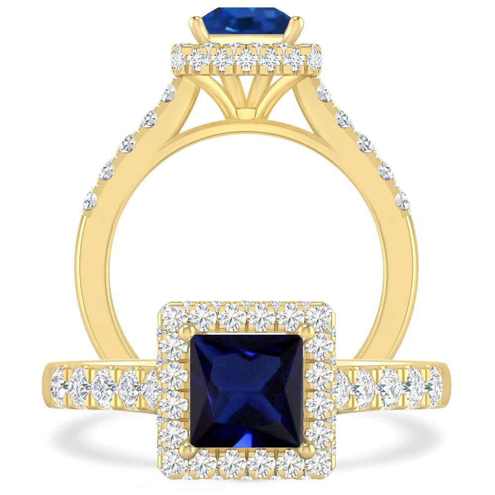 Yellow Gold - Sapphire