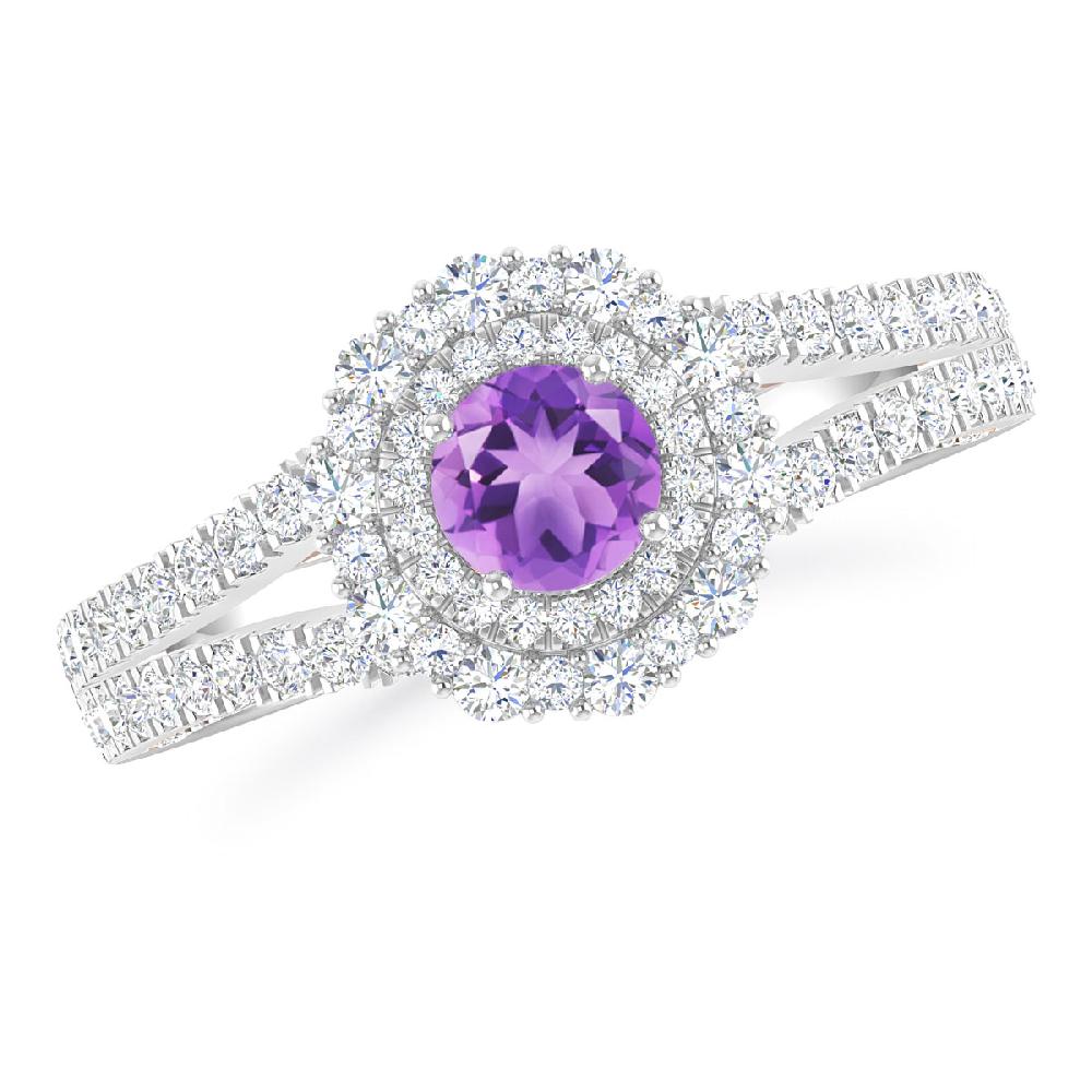 White Gold - Amethyst