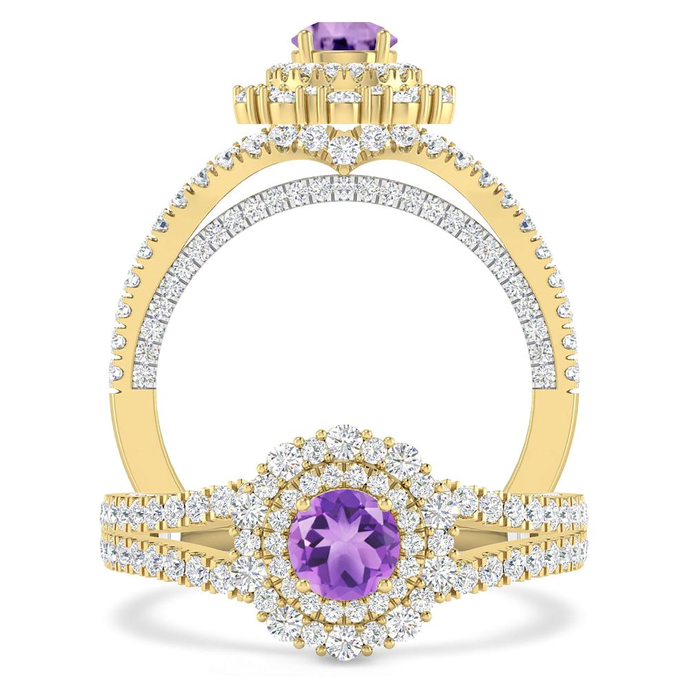 Yellow Gold - Amethyst