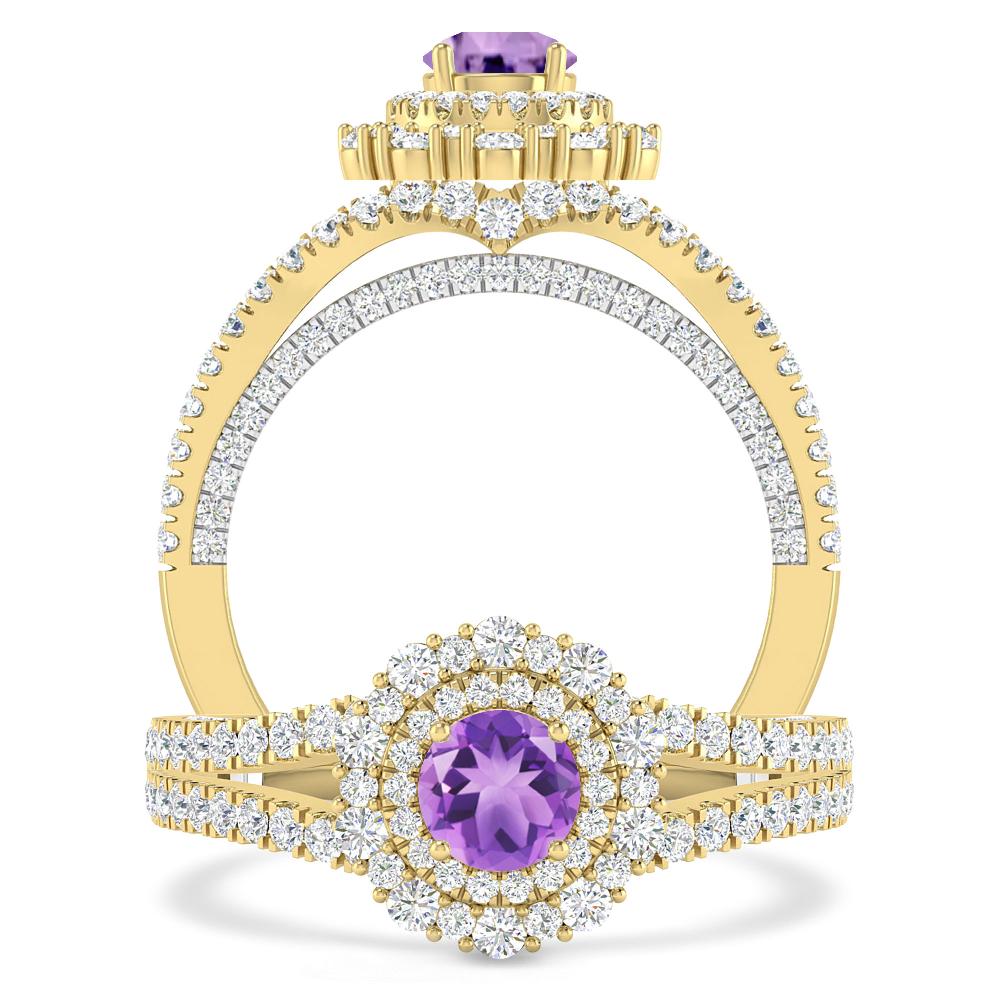 Yellow Gold - Amethyst