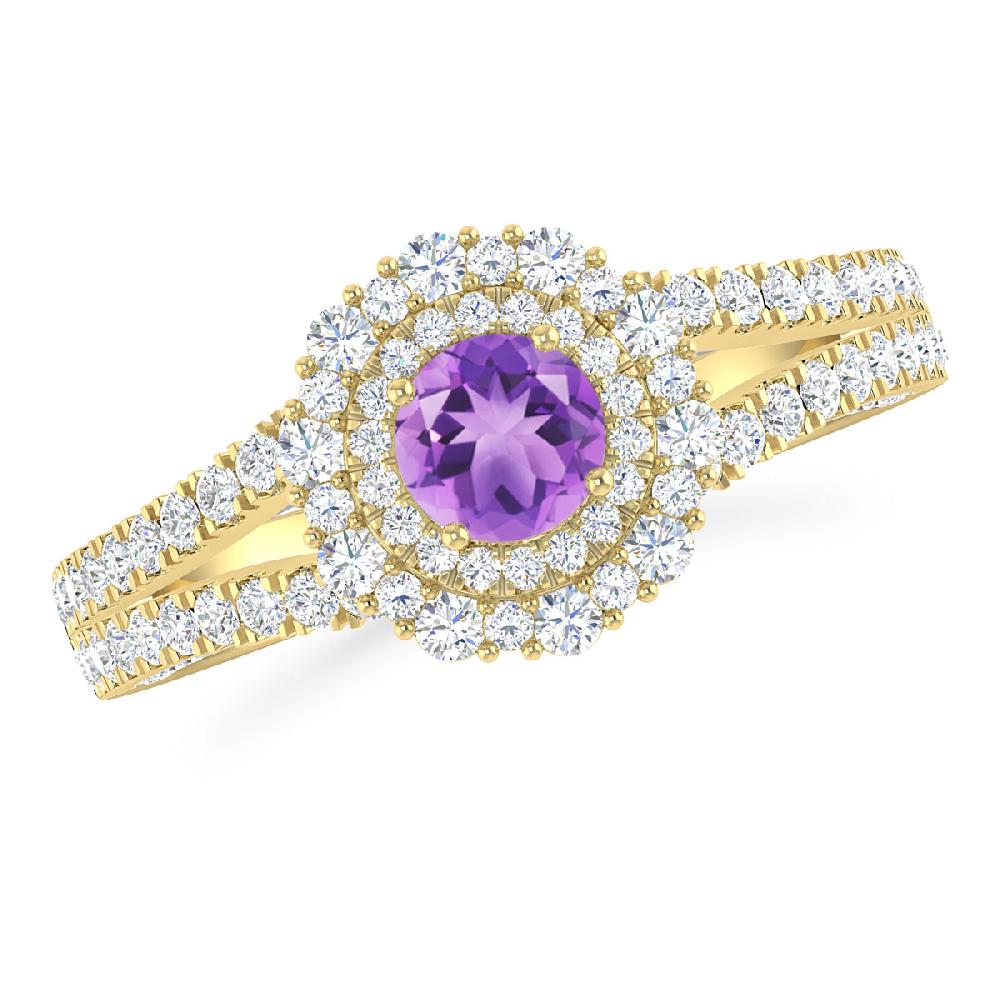 Yellow Gold - Amethyst