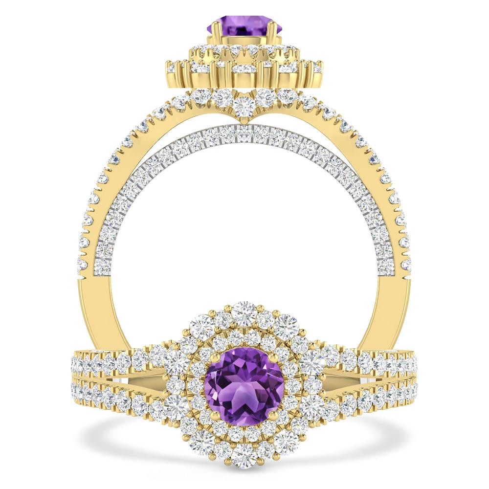 Yellow Gold - Amethyst