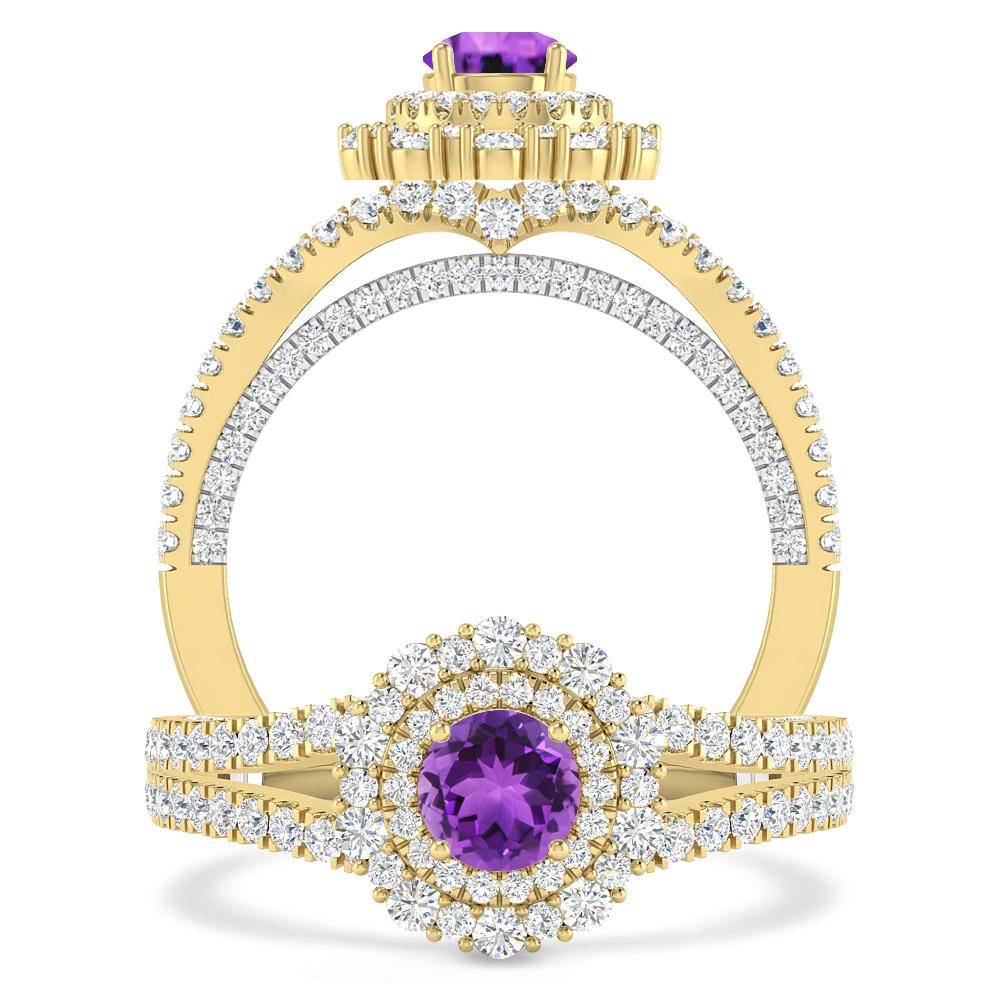 Yellow Gold - Amethyst