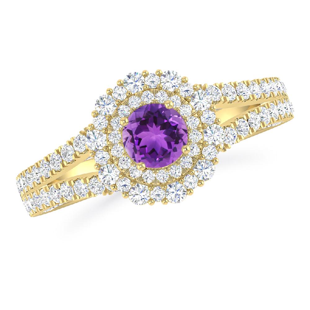 Yellow Gold - Amethyst