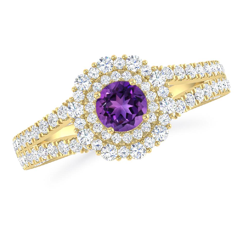 Yellow Gold - Amethyst