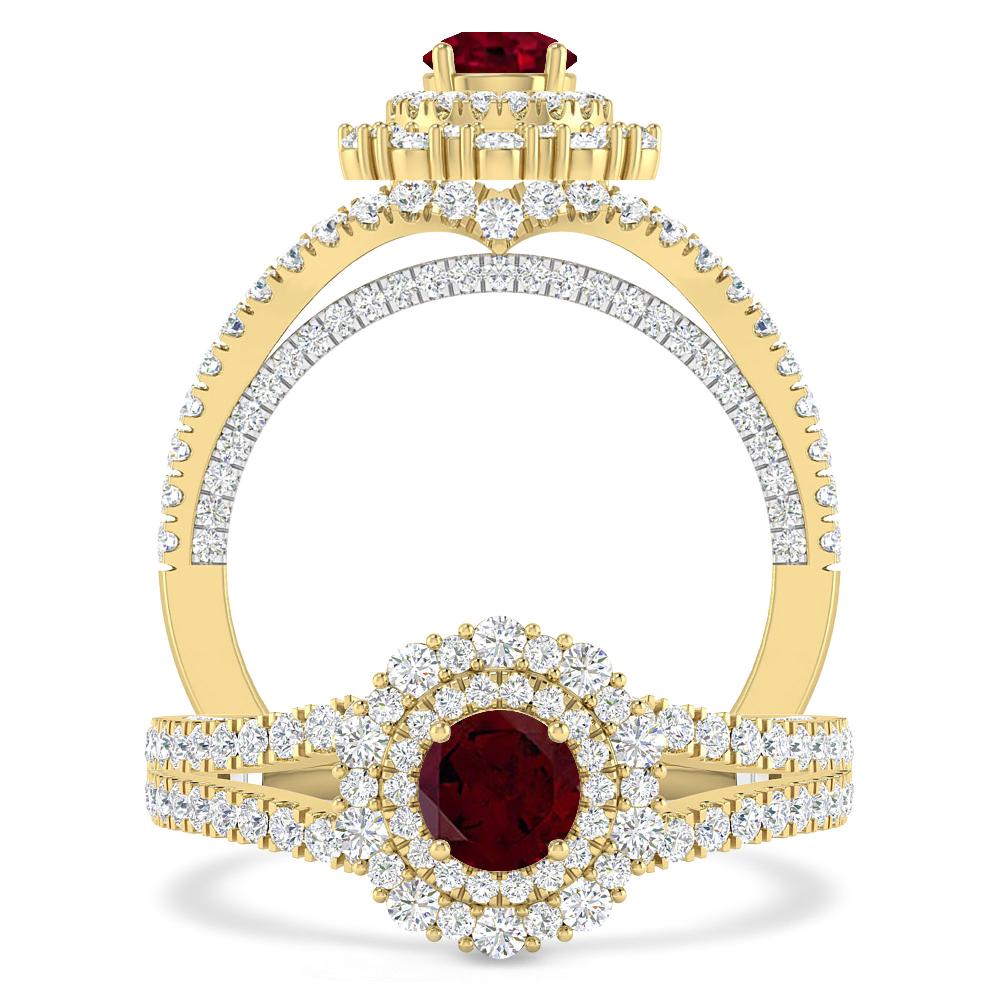 Yellow Gold - Garnet