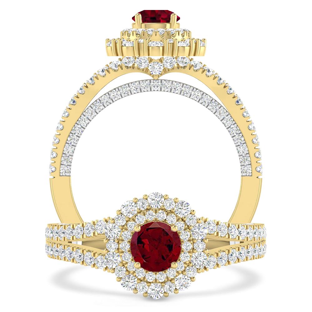 Yellow Gold - Garnet