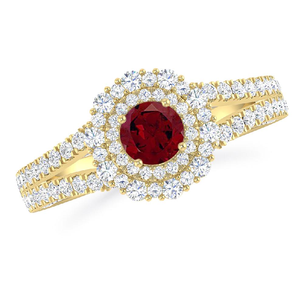Yellow Gold - Garnet