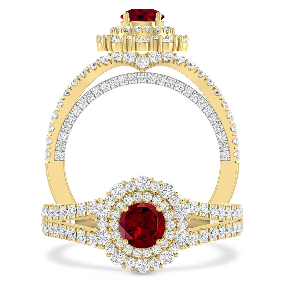 Yellow Gold - Garnet