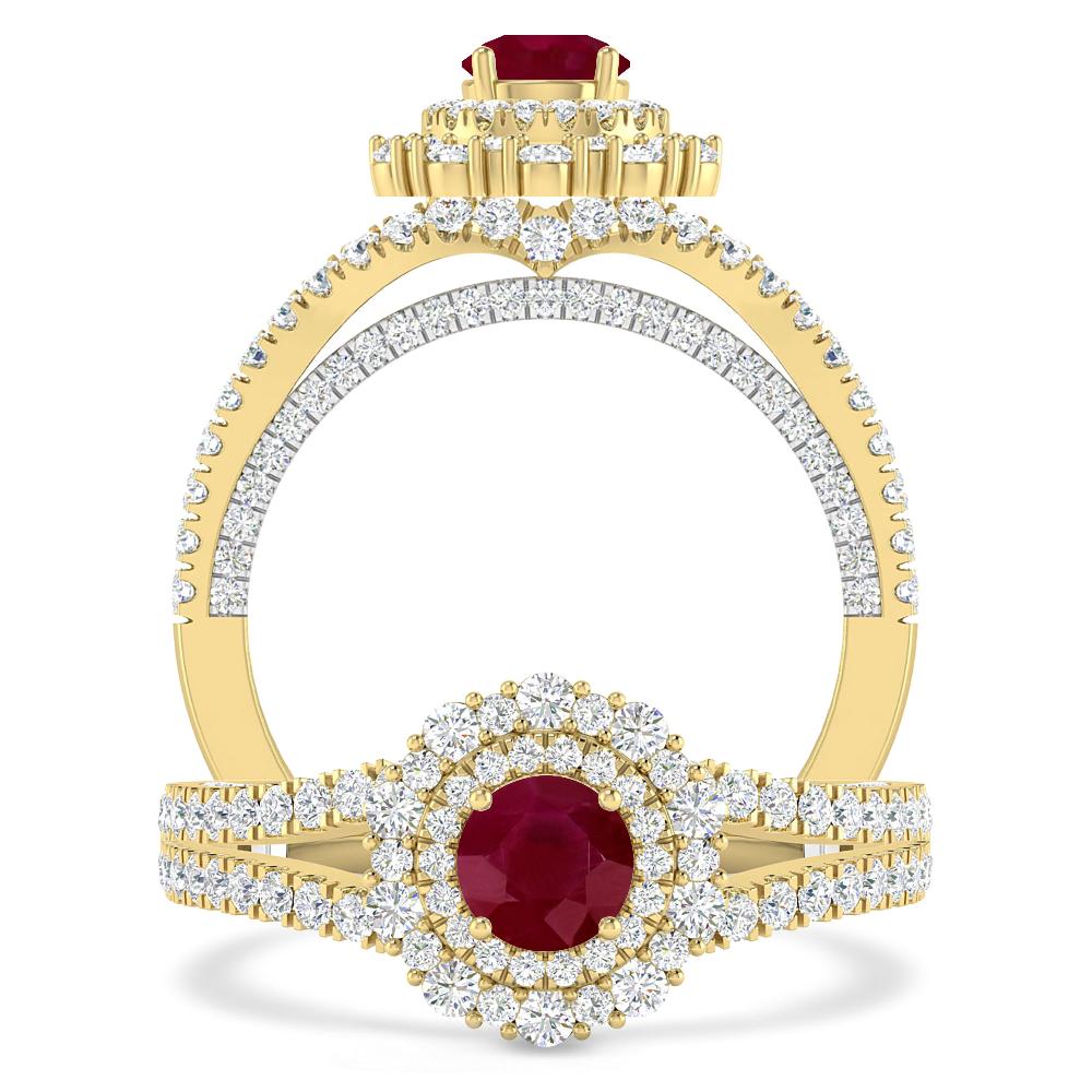 Yellow Gold - Ruby