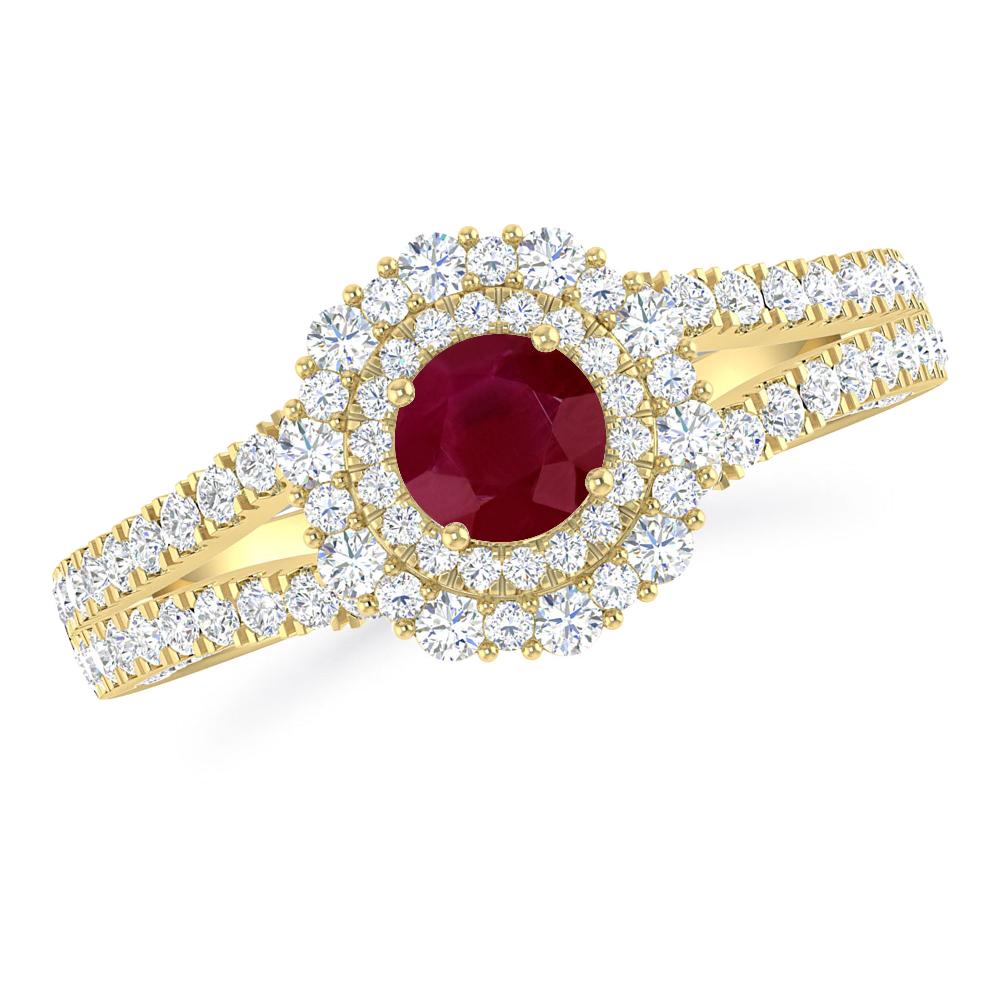 Yellow Gold - Ruby