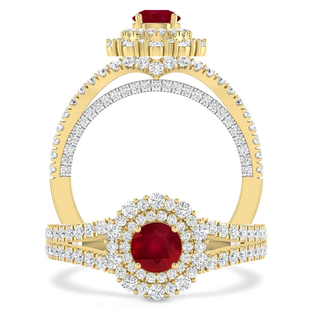 Yellow Gold - Ruby