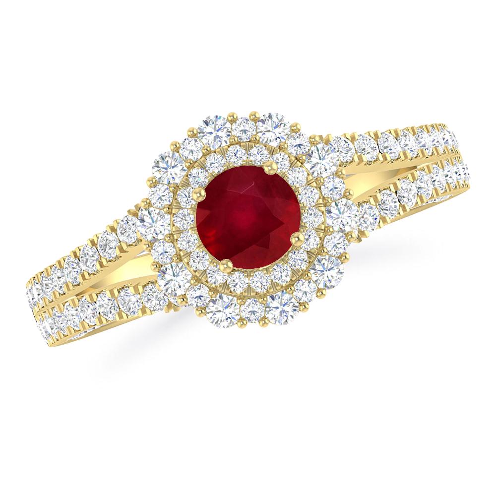 Yellow Gold - Ruby