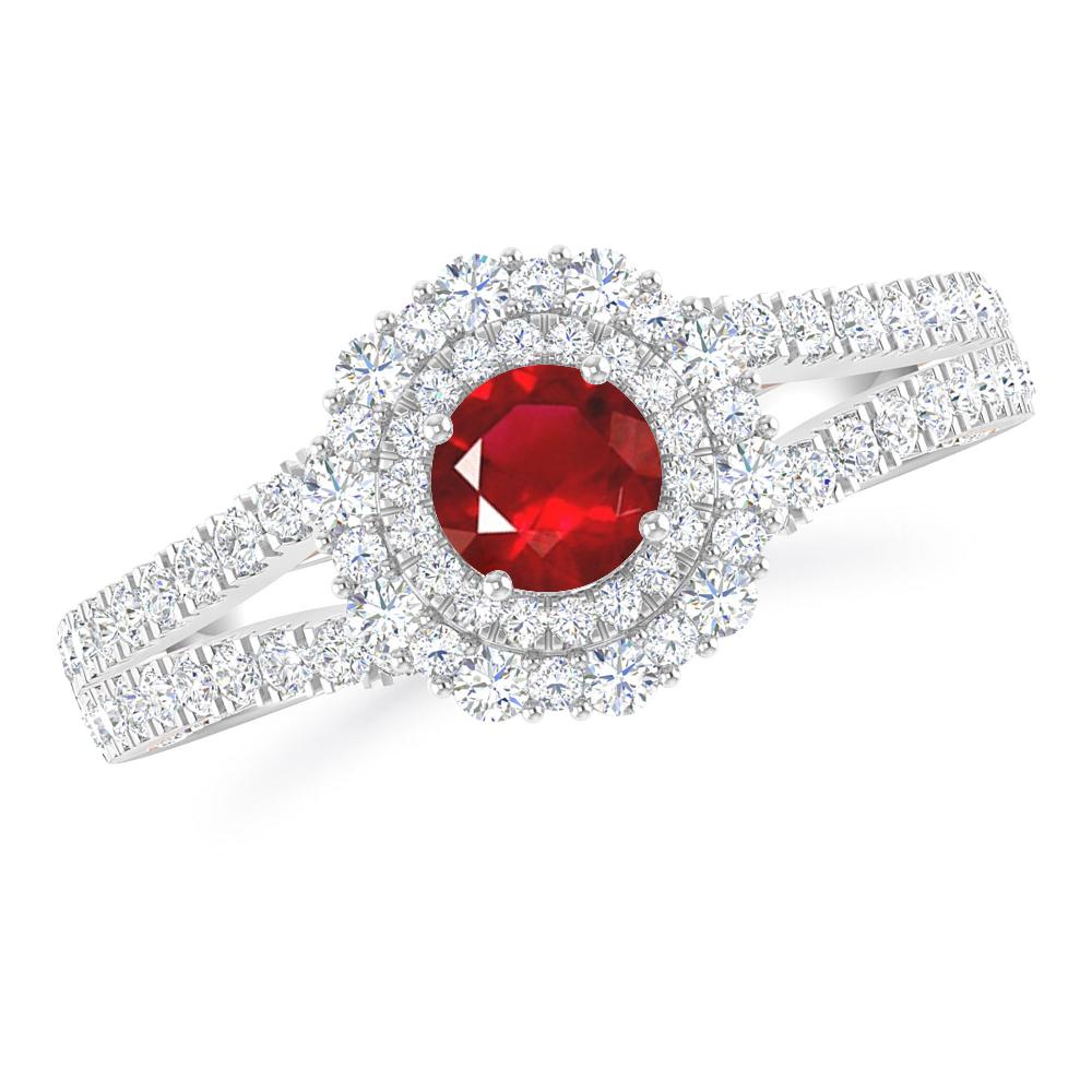 White Gold - Ruby