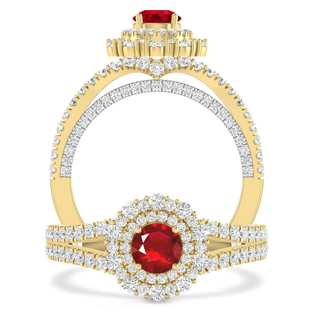 Yellow Gold - Ruby