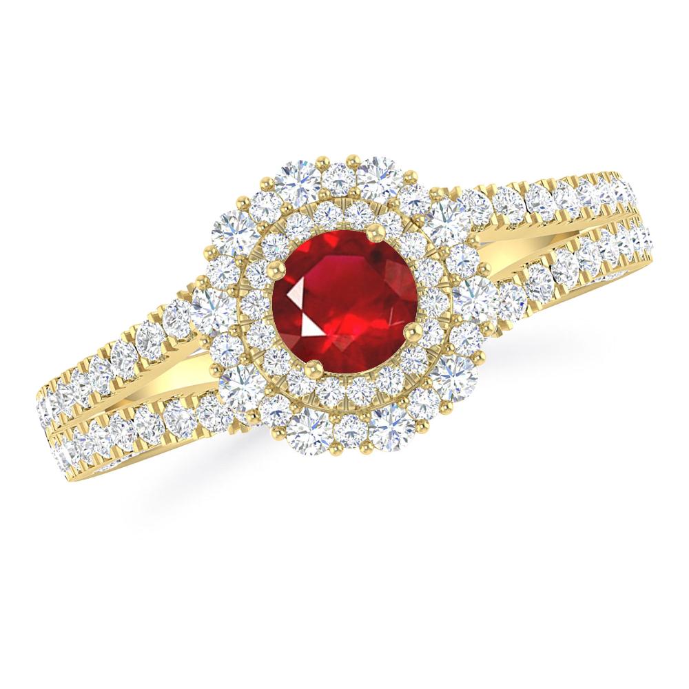 Yellow Gold - Ruby