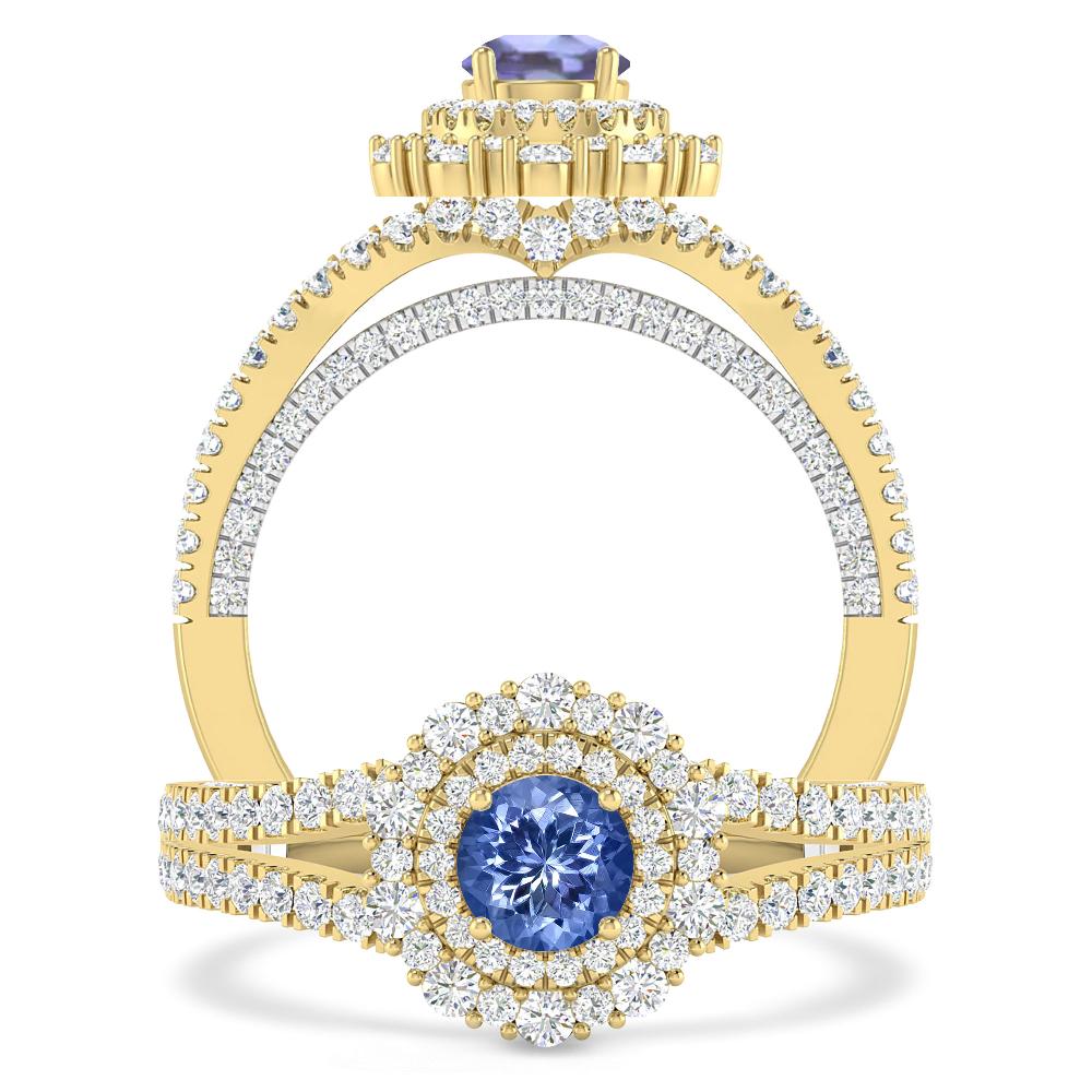 Yellow Gold - Tanzanite