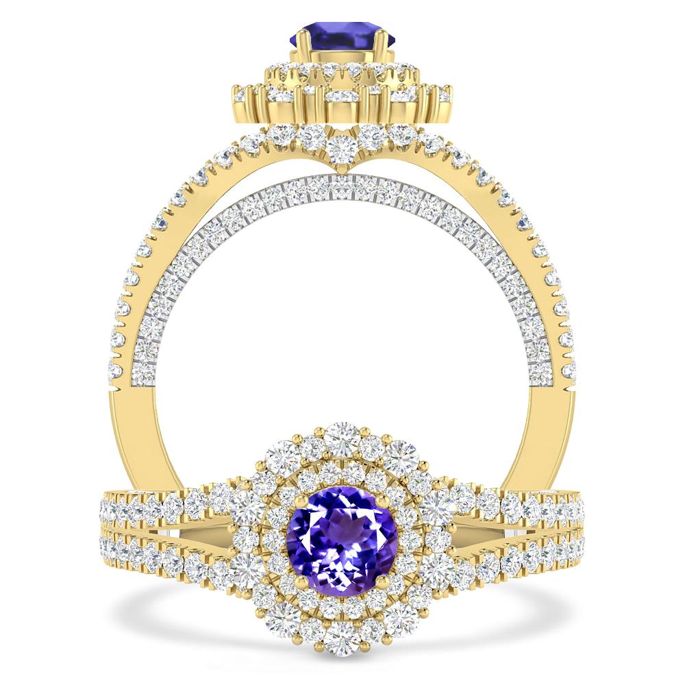 Yellow Gold - Tanzanite