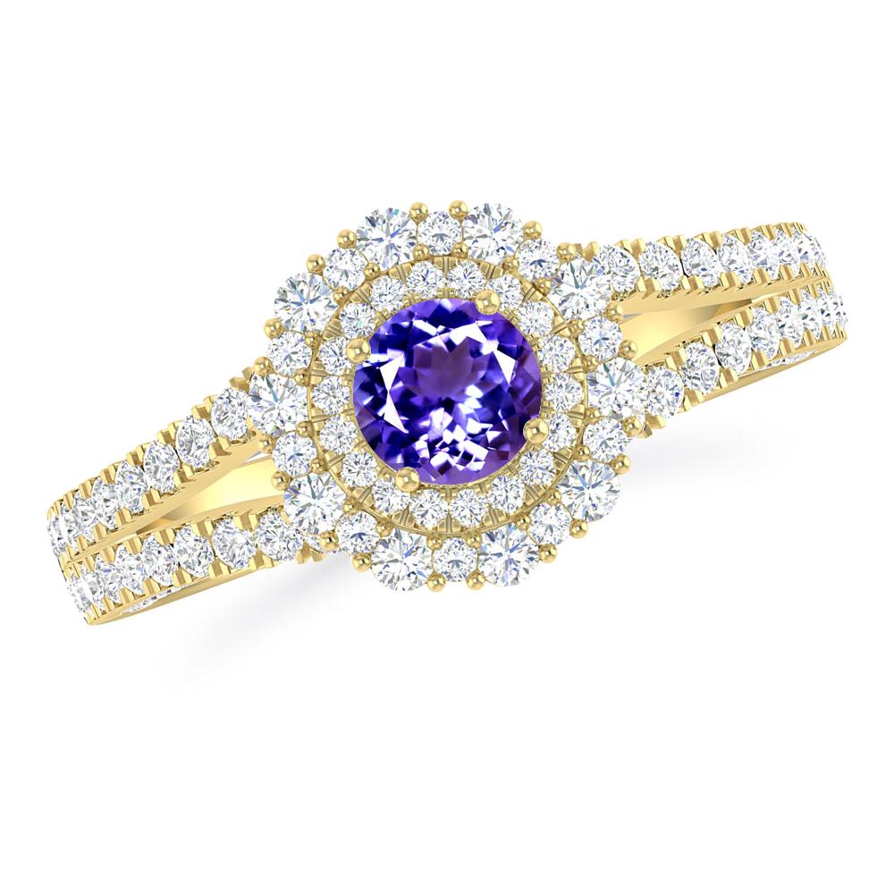 Yellow Gold - Tanzanite