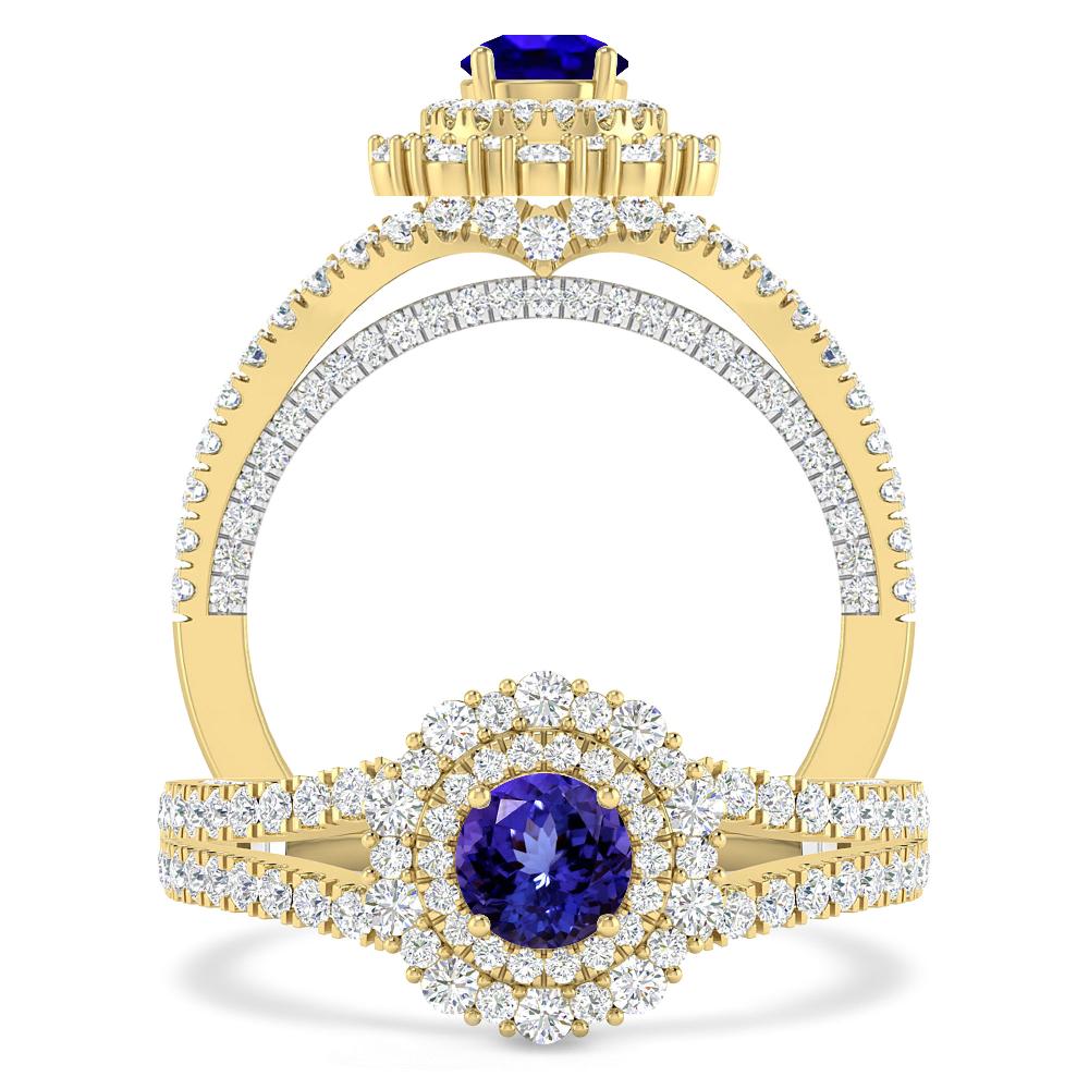 Yellow Gold - Tanzanite