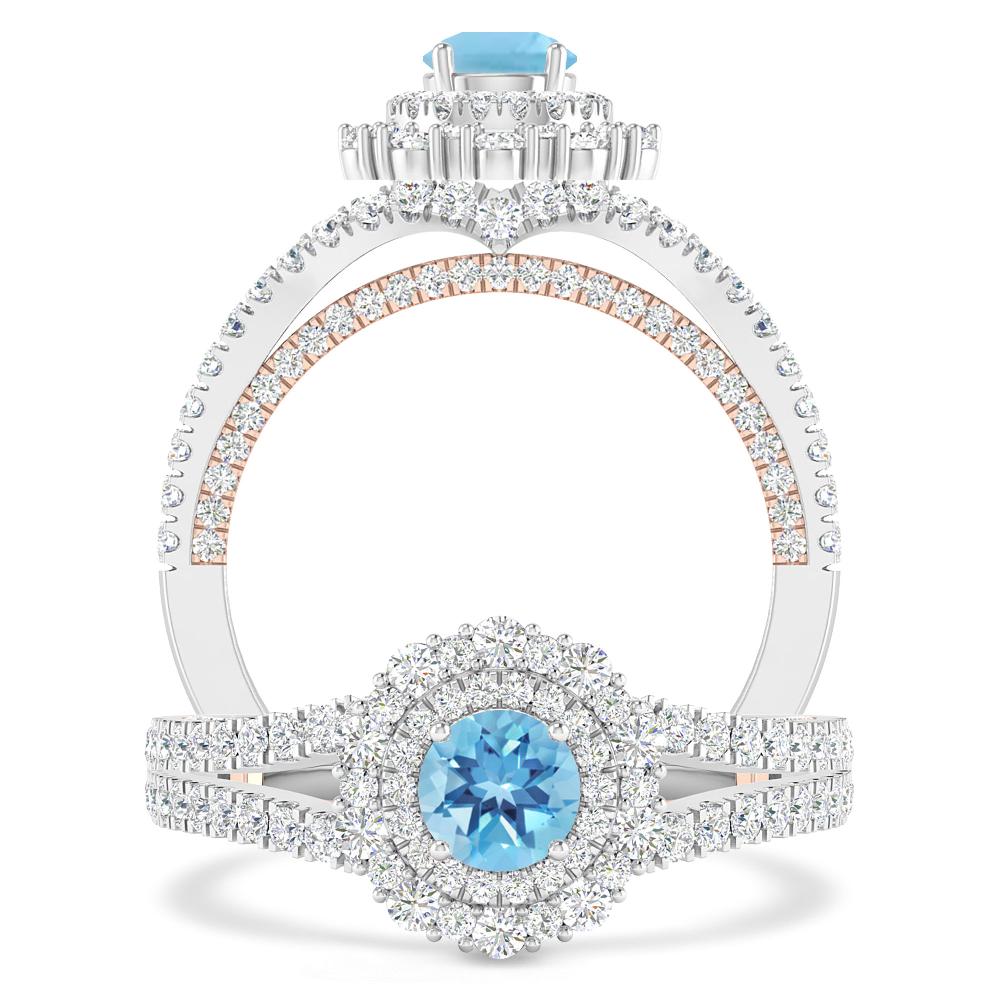 White Gold - Blue Topaz