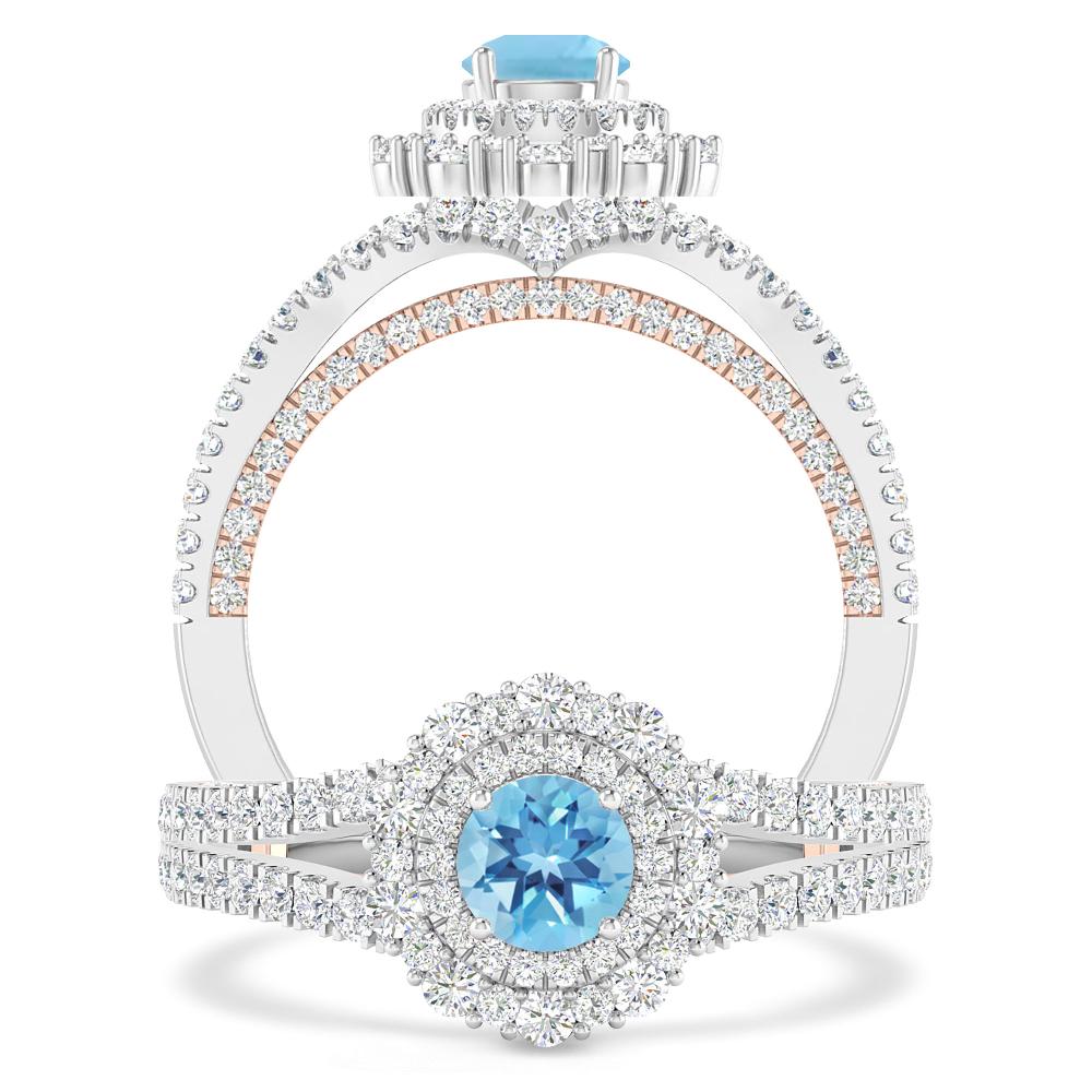 White Gold - Blue Topaz