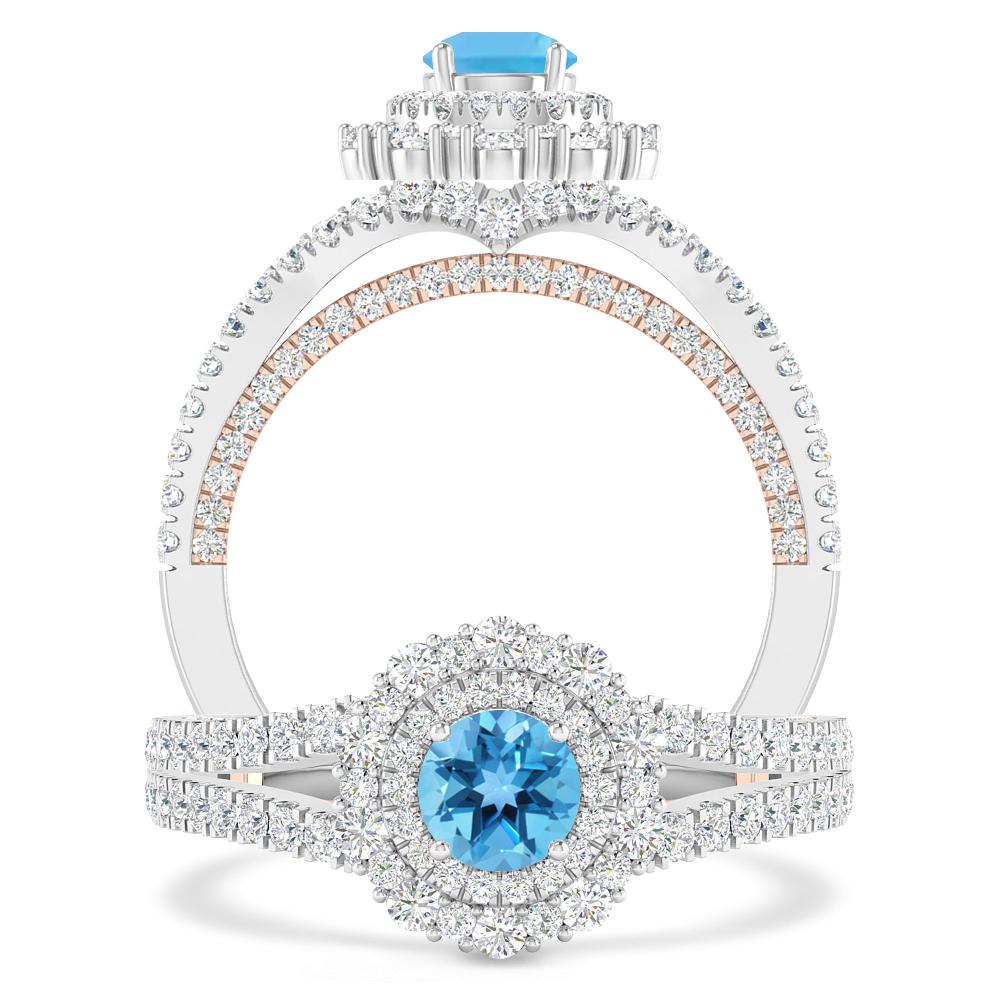 White Gold - Blue Topaz