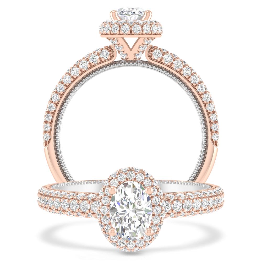 Rose Gold/White Gold - 1 7/8