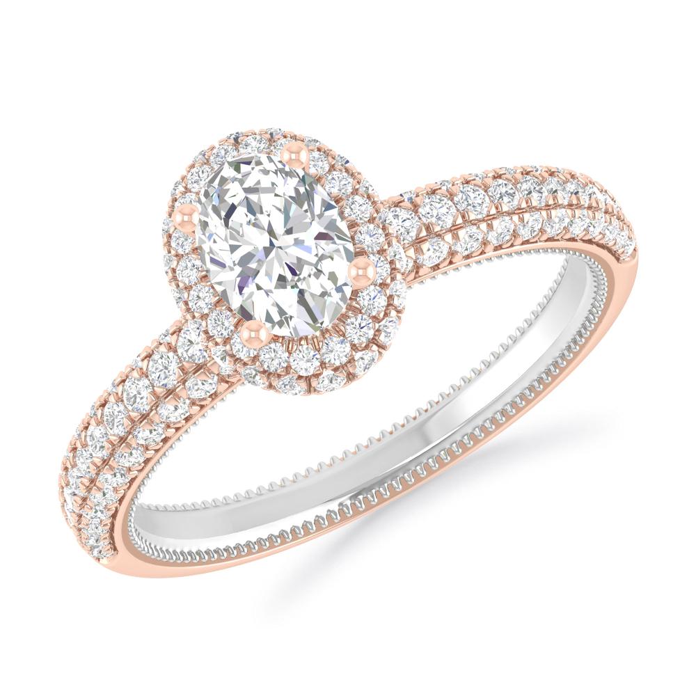 Rose Gold/White Gold - 1 7/8