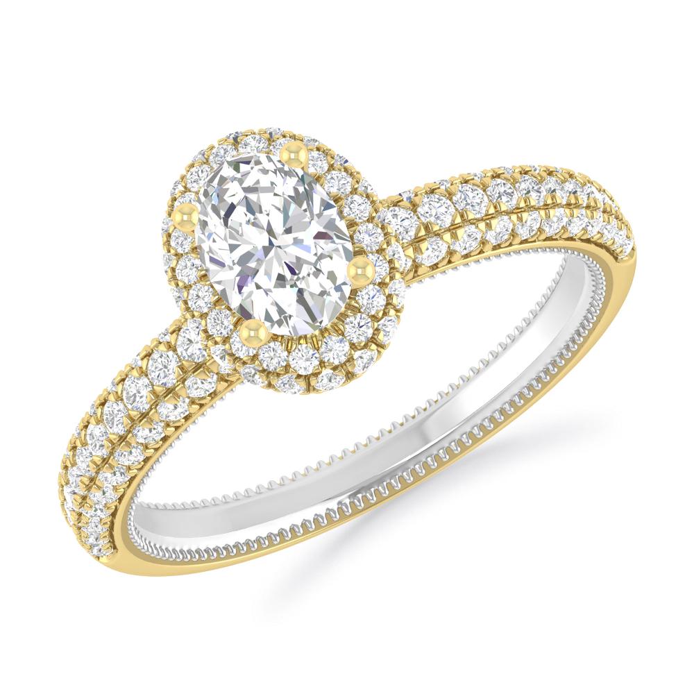 Yellow Gold/White Gold - 1 7/8