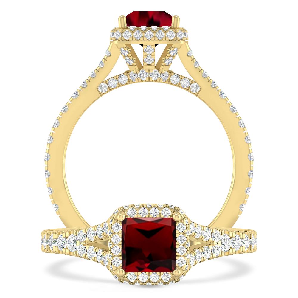 Yellow Gold - Garnet