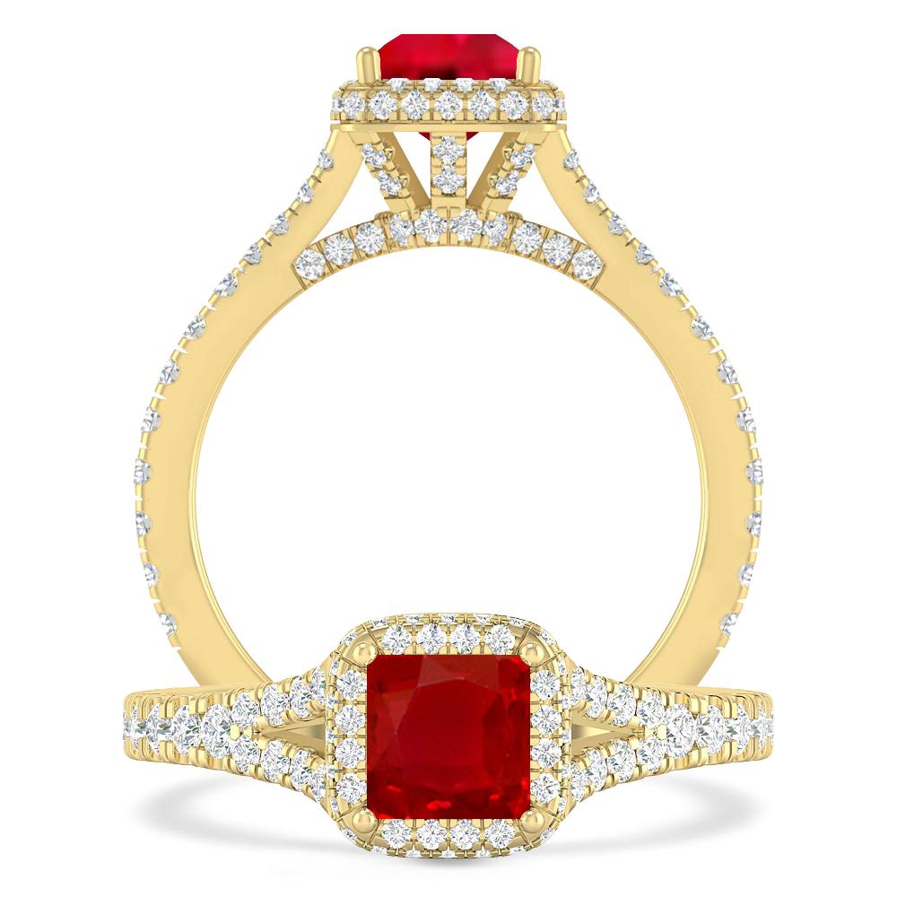 Yellow Gold - Ruby