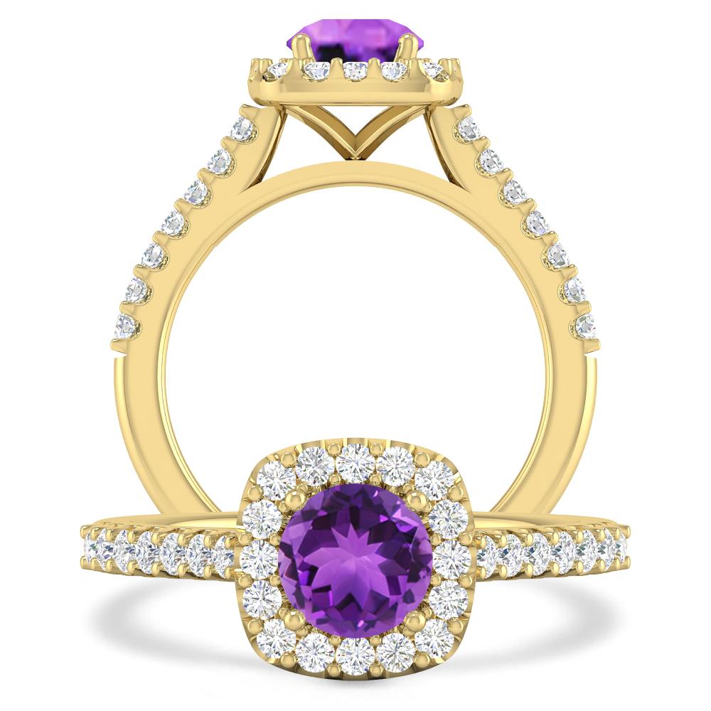 Yellow Gold - Amethyst
