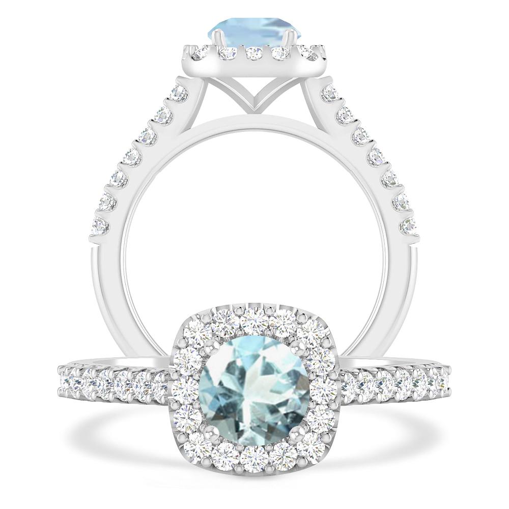 White Gold - Aquamarine