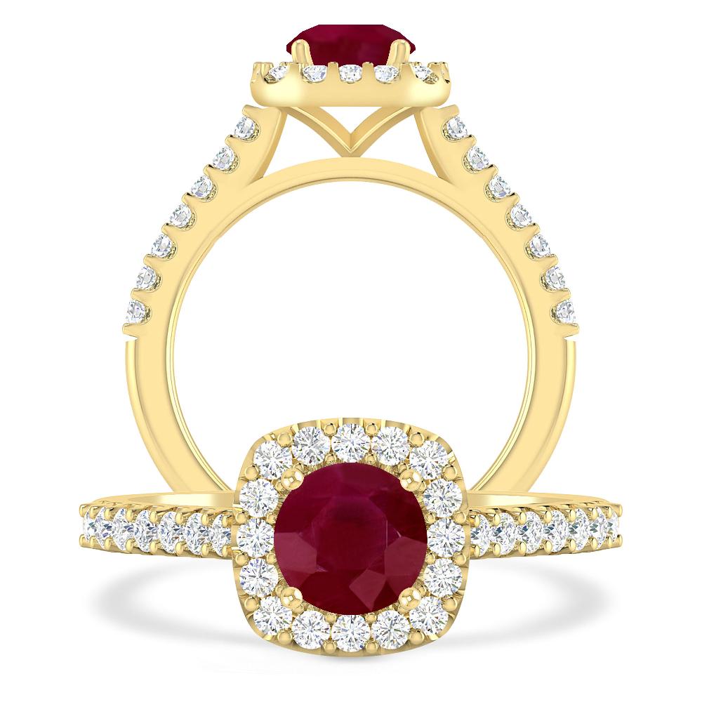 Yellow Gold - Ruby