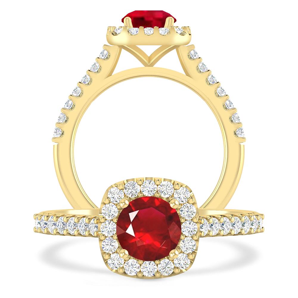 Yellow Gold - Ruby