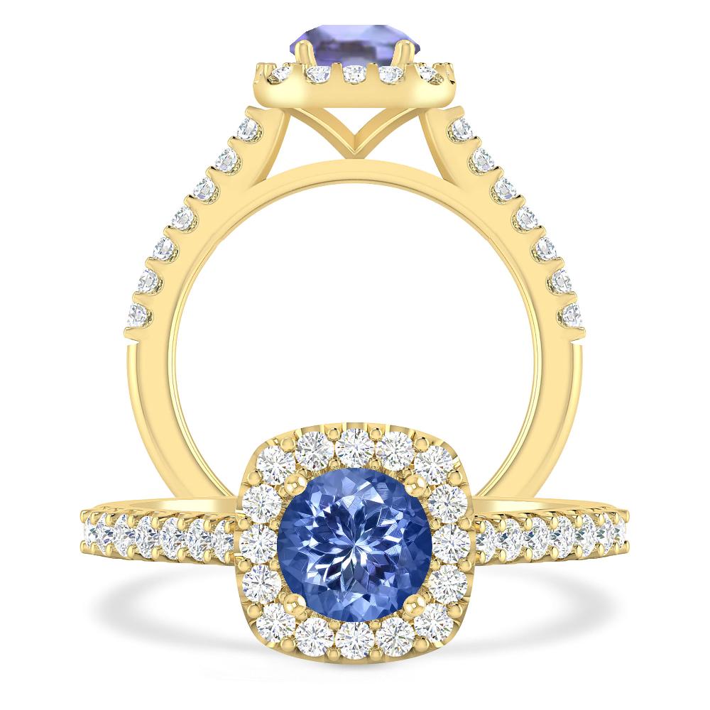 Yellow Gold - Tanzanite