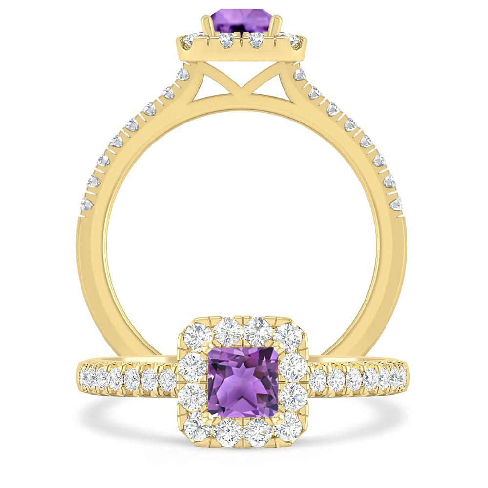 Yellow Gold - Amethyst