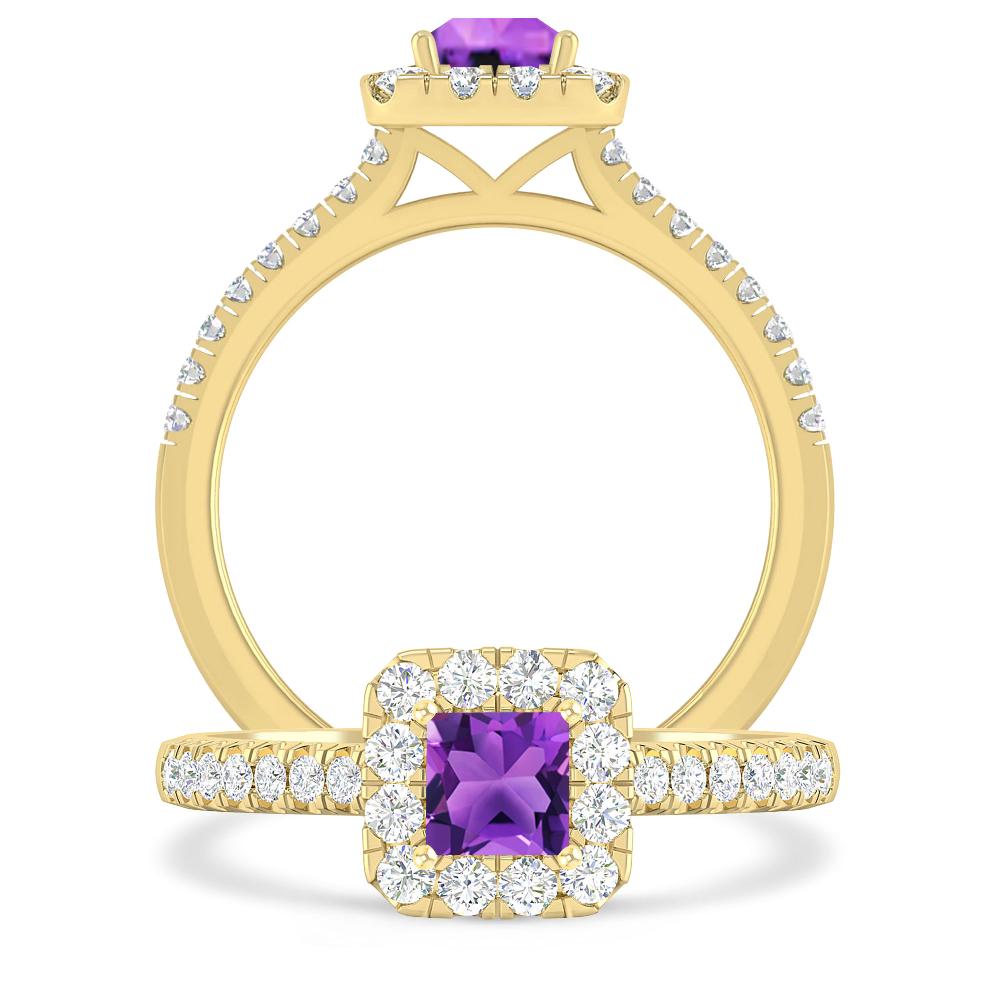 Yellow Gold - Amethyst